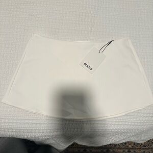 Danielle Guizo White Micro Mini Stretch Skirt